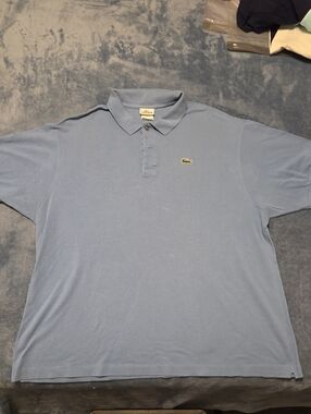 Lacoste Men's Pale Blue Signature Cotton Polo